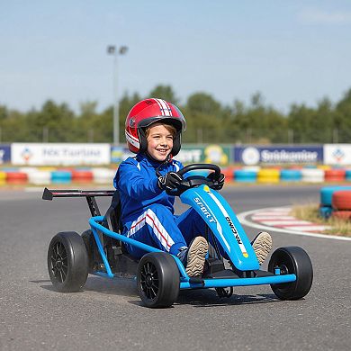 Qaba 24V 8.1 MPH Electric Drift Kart for Kids with Dual Motors