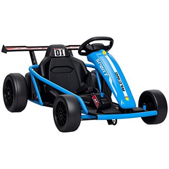 Qaba 24V 8.1 MPH Electric Drift Kart for Kids with Dual Motors