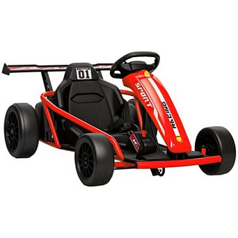 Qaba 24V 8.1 MPH Electric Drift Kart for Kids with Dual Motors