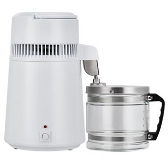 1 Gallon/4L Countertop Water Distiller with Glass Container, 750W Drinking Water Purifier for Home