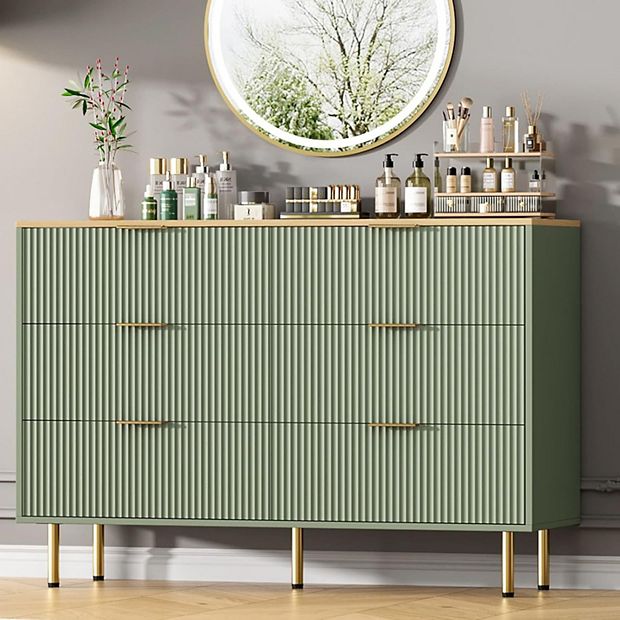 green emerald velvet dress Amazon.com: IDEALHOUSE Green 6 Drawer Dresser for Bedroom, Large Dresser  with Deep Drawers & Metal Knobs, Modern Wooden Chests of Drawers for  Entryway, Hallway : Home & Kitchen