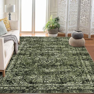 Large Area Rugs Living Room with Non-Slip Backing Stain-Resistant Low Pile Persia-Rich and Elegant