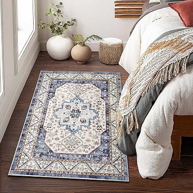 Large Area Rugs Living Room with Non-Slip Backing Stain-Resistant Low Pile Persia On the Love Side