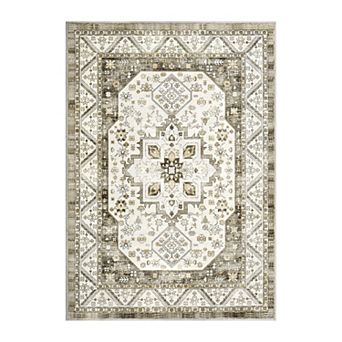 Large Area Rugs Living Room with Non-Slip Backing Stain-Resistant Low Pile Persia On the Love Side