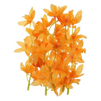 7 Inch Artificial Orchid Flower, 24 pc Simulation Flower Cylinder Vase Fillers for Home Decoration
