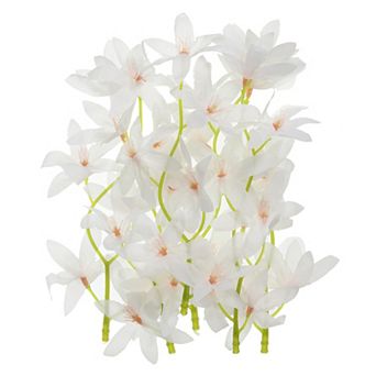 7 Inch Artificial Orchid Flower, 24 pc Simulation Flower Cylinder Vase Fillers for Home Decoration