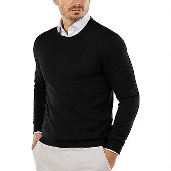 Men's Crew Neck Sweater Slim Fit Lightweight Sweatshirts Knitted Pullover for Casual Or Dressy Wear