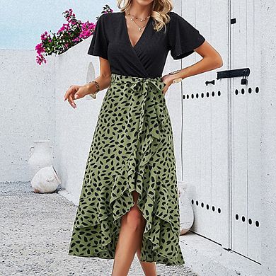 Women's Summer Maxi Dress Spaghetti Strap Casual Boho Split Beach Long Flowy Dresses