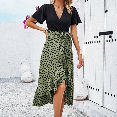 Women's Summer Maxi Dress Spaghetti Strap Casual Boho Split Beach Long Flowy Dresses