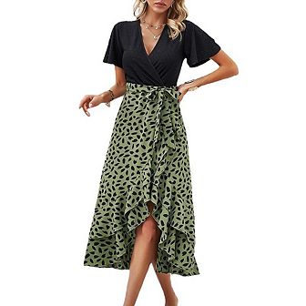 Women's Summer Maxi Dress Spaghetti Strap Casual Boho Split Beach Long Flowy Dresses