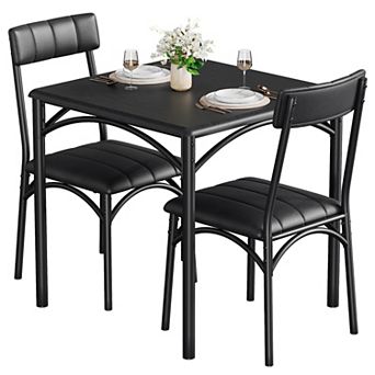 Dining Table Set For 2, Kitchen Table And Chairs For 2 With Upholstered Chairs