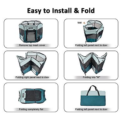 GOOPAWS Soft-Sided Dog & Cat Playpen
