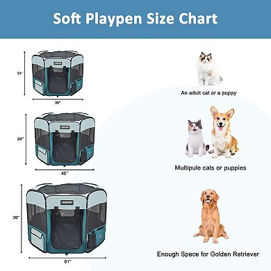 GOOPAWS Soft-Sided Dog & Cat Playpen