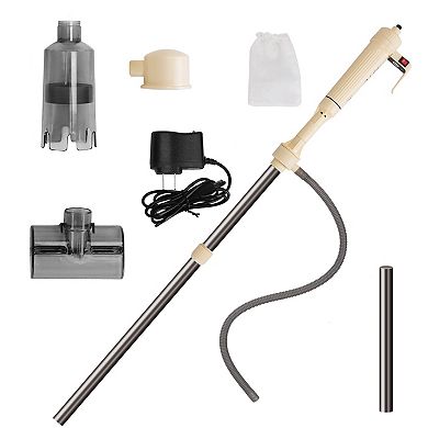 Multifunctional Electric Aquarium Gravel Cleaner Kit, Adjustable Automatic Fish Tank Vacuum for Wate