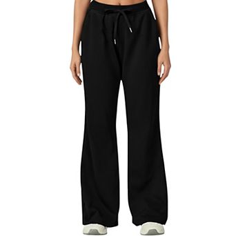 Women's Wide Leg High Waist Drawstring Pants with Relaxed Fit and Soft Stretch Fabric