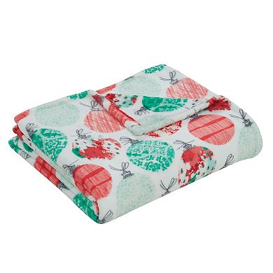 Kate Aurora Christmas Ornament Holiday Festivities Accent Throw Blanket