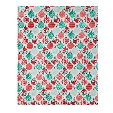 Kate Aurora Christmas Ornament Holiday Festivities Accent Throw Blanket