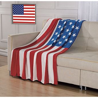 Goodgram Ultra Soft and Cozy Oversized Usa American Flag Ultra Plush Throw Blanket Cover