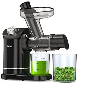 WHALL Slow Juicer, Masticating Juicer, Cold Press Juicer, Electric Juicer for Vegetables Fruits