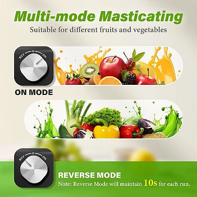 WHALL Slow Juicer, Masticating Juicer, Cold Press Juicer, Electric Juicer for Vegetables Fruits