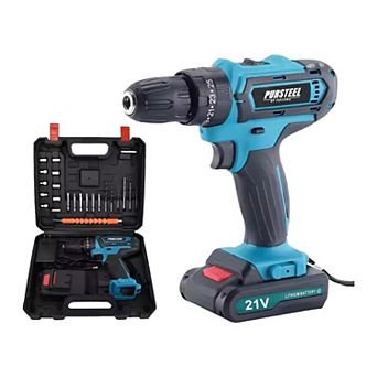 Pursonic 21V Rechargeable Cordless Drill 24 pc Set Compact Power for Home & DIY Projects