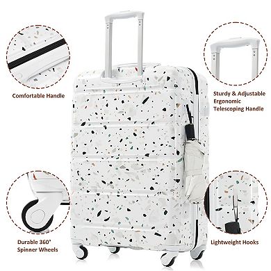 3-Piece Hardside Spinner Luggage Set, 20-inch with USB Port