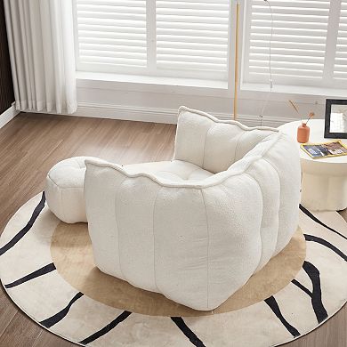 Oversized Bean Bag Chair with Ottoman for Kids and Adults Lazy Sofa