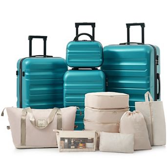 13 pc Packing Cube and Spinner Luggage Set