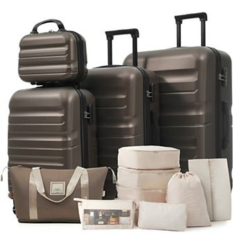 13 pc Packing Cube and Spinner Luggage Set