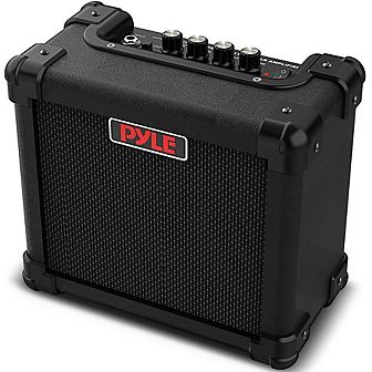 Pyle Portable Electronic Guitar Amplifier with 5'' HD Speaker (PGTAMPL117) - Lightweight Design
