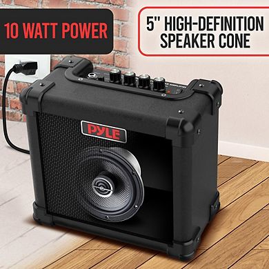 Pyle Portable Electronic Guitar Amplifier with 5'' HD Speaker (PGTAMPL117) - Lightweight Design