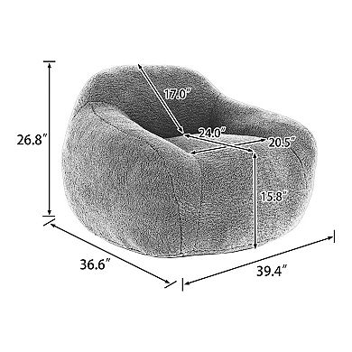 Large Bean Bag Sofa with Memory Foam Filler for Adults