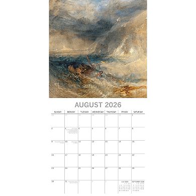2026 Square Wall Calendar, Turner, 16-Month Arts & Antiques Theme 12x12 in