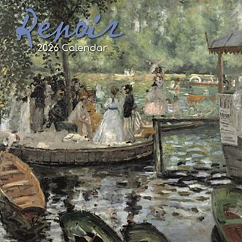 2026 Square Wall Calendar, Renoir, 16-Month Arts & Antiques Theme 12x12 in