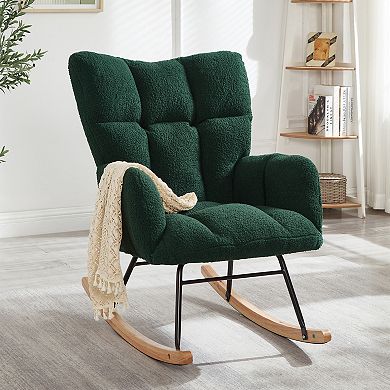 Rocking Chair with Metal Frame for Living Room