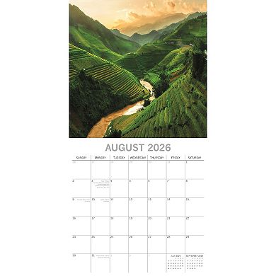 2026 Square Wall Calendar, Vietnam, 16-Month Passport Collection Theme 12x12 in