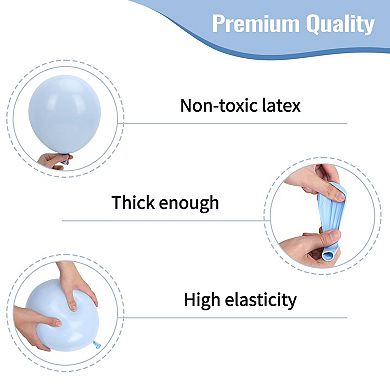 Pastel Blue Balloon Arch Kit 105 pcs Light Blue Balloons for Party, Wedding & Shower