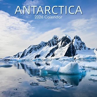 2026 Square Wall Calendar, Antarctica, 16-Month Natural World Theme, 12x12 in
