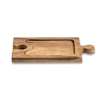 Acacia Wood Charcuterie / Wine Glass Holder Interlocking Board