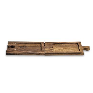 Acacia Wood Charcuterie / Wine Glass Holder Interlocking Board