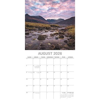 2026 Square Wall Calendar, Scotland, 16-Month Scenic Britain Theme 12x12 in