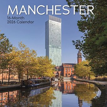 2026 Square Wall Calendar, Manchester, England, 16-Month Scenic Britain 12x12