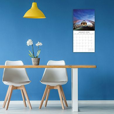 2026 Square Wall Calendar, Manchester, England, 16-Month Scenic Britain 12x12