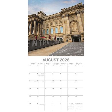 2026 Square Wall Calendar, Liverpool, 16-Month Scenic Britain Theme 12x12 in