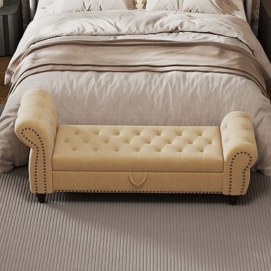 Bed Bench with Storage for Bed Room