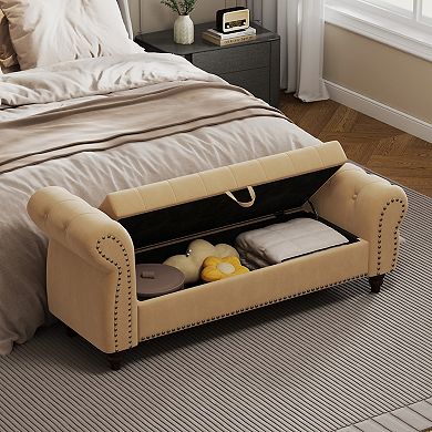 Bed Bench with Storage for Bed Room