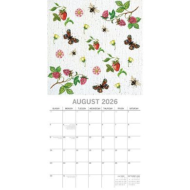 2026 Square Wall Calendar, Beauty of Nature, 16-Month Floral Theme, 12x12 in