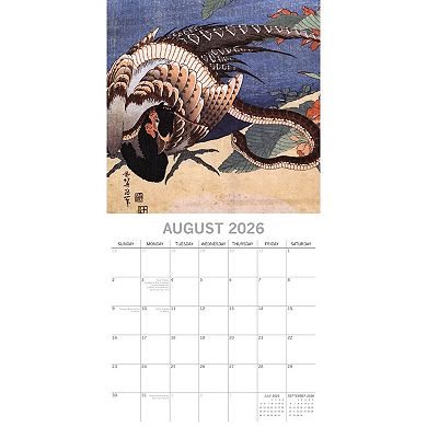 2026 Square Wall Calendar, Hokusai, 16-Month Arts & Antiques Theme 12x12 in