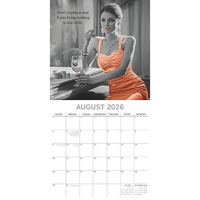 2026 Square Wall Calendar, Women’s Wit, 16-Month Funny Corner Theme 12x12 in
