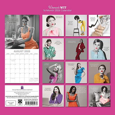 2026 Square Wall Calendar, Women’s Wit, 16-Month Funny Corner Theme 12x12 in